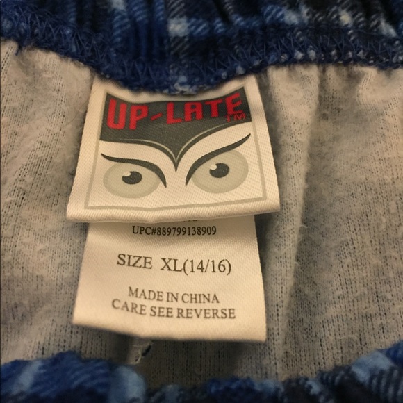 Blue plaid XL (14/16) longe/sleepwear pants - Picture 2 of 2